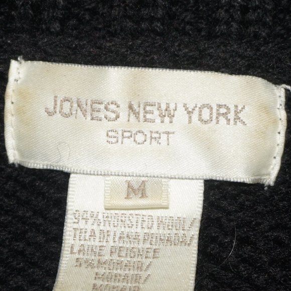 Vintage 90s Worsted Wool Mohair Chunky Knit Turtleneck Sweater - Picture 3 of 7